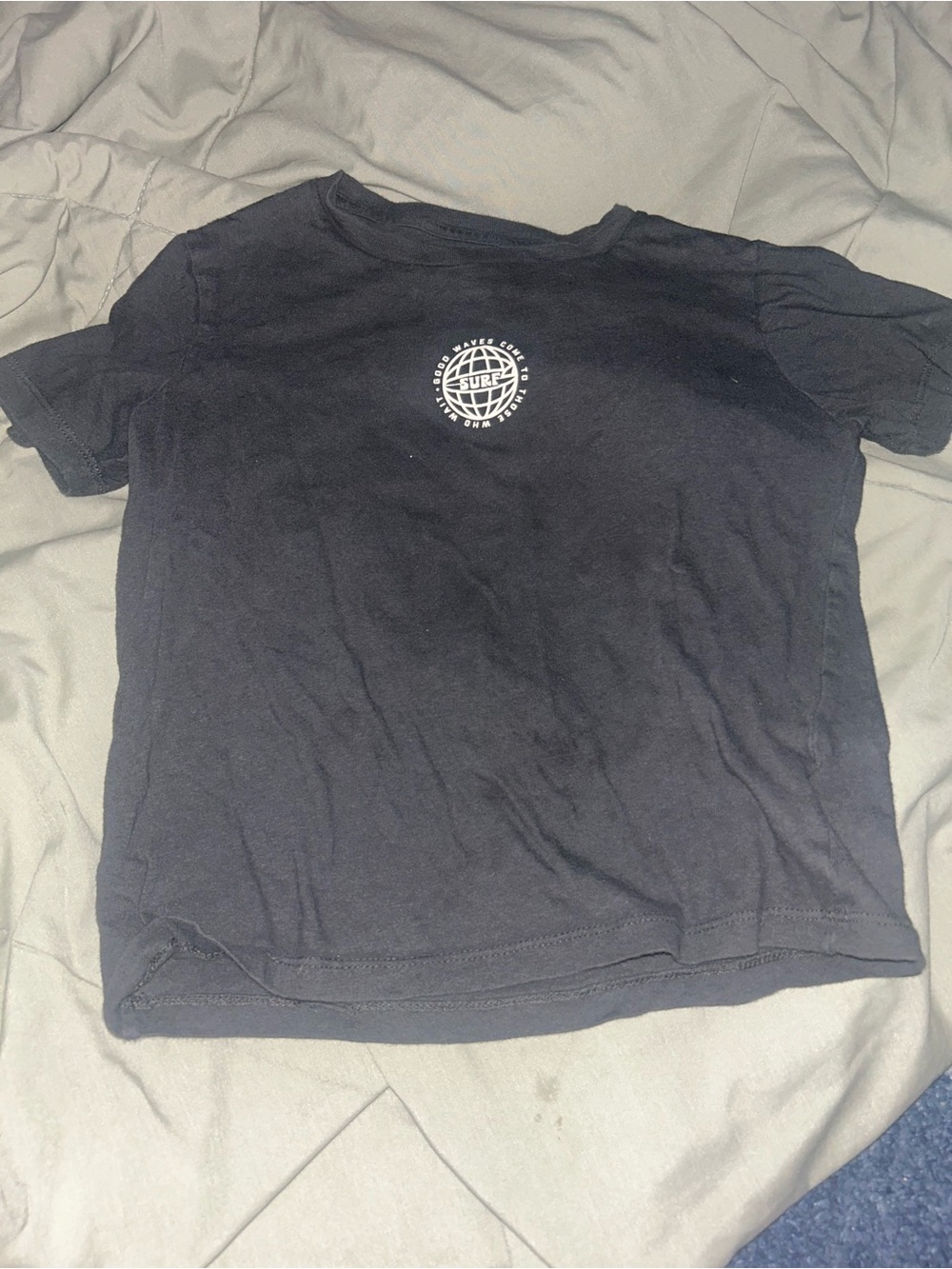 🌼2 for $5🌼 Old Navy Black Short Sleeve Tee with White Globe Graphic